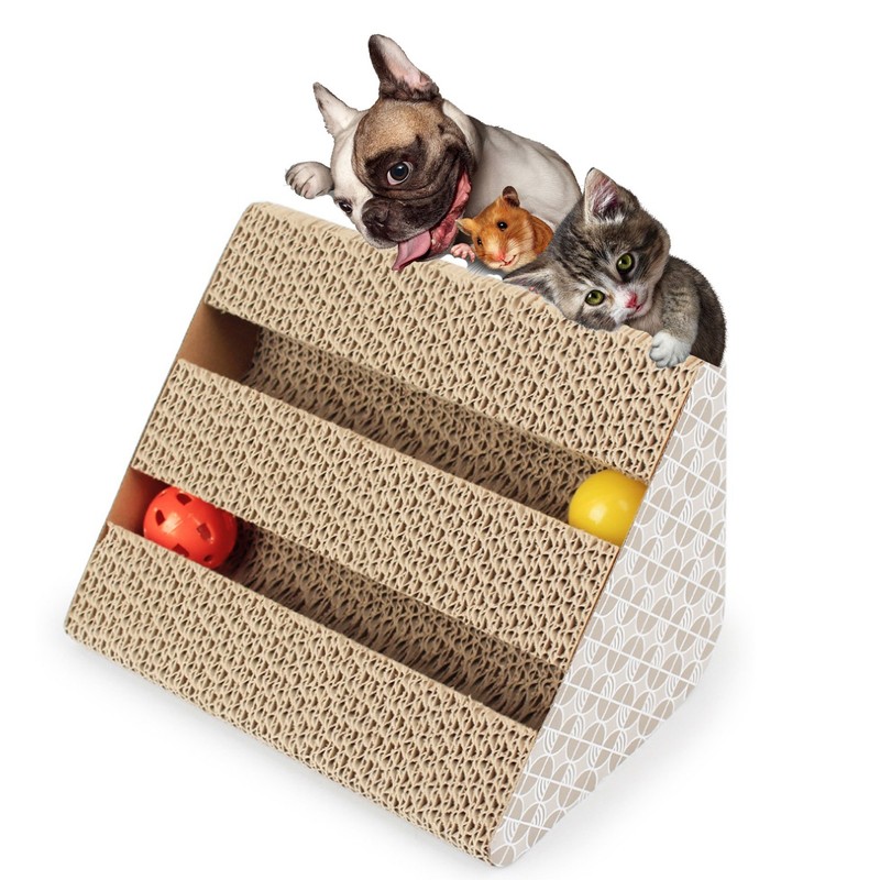 Cat Scratch Pad,Scratcher with Catnip,Scratching Posts,Cat Toy Scratching Board Lounge