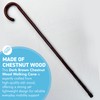 92cm Dark Brown Chestnut wooden Walking Cane, lightweight mobility aid