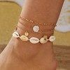 Shell Ankle Bracelet for Women Flower Anklet Boho Ankle Bracelet