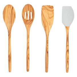 Core Kitchen Italian Olive Wood Utensil Set 4-Pieces