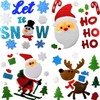 16 Sheets Christmas Window Stickers, Christmas Gel Clings