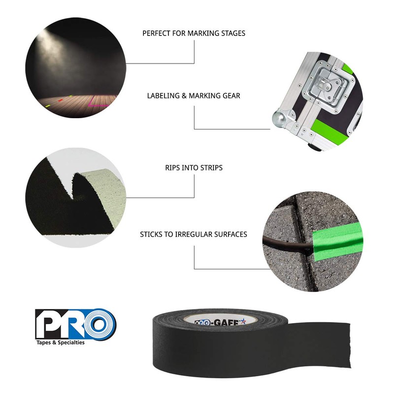 Pro Tapes 306GB16MTAN1 PRO Pocket Gaff Tape, 1" x 6