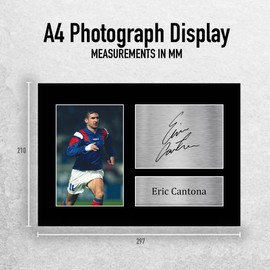 HWC Trading A4 Eric Cantona France Gifts Printed Signed Autograph Picture for Football Fans and Supporters