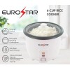 EUROSTAR 6-Cup Rice Cooker, White