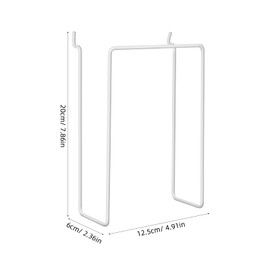 ULTECHNOVO 4pcs Pegboard Hooks, Accessories for Perforated Board, Pegboard Rack, Simple Bookshelf, for Storing Books Photo - White