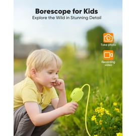 Borescope Snake Camera Toy with Light for Kids, Science Educational STEM Toys for Outdoor Camping Nature Exploration, IP67 Waterproof Birthday Gift for 4 5 6 7 8 9 10 12 Years Old Boy & Girls
