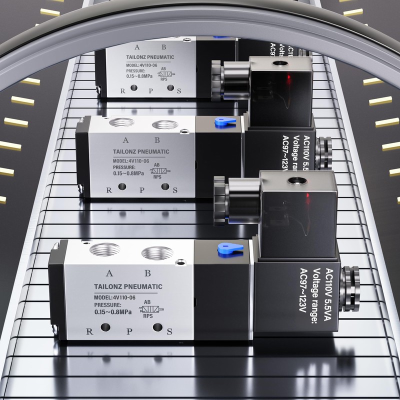 TAILONZ PNEUMATIC 1/8 Inch BSP Solenoid Valve 110V Single Coil