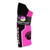 MadSportsStuff Baller Basketball Logo Crew Socks (Neon Pink/Black, Medium)