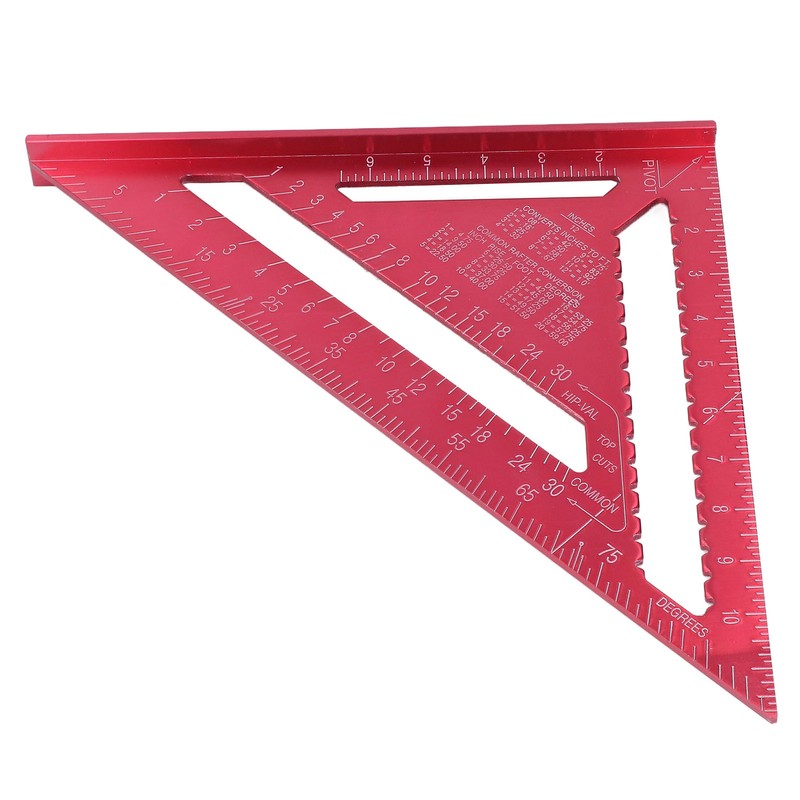 Woodworking Triangle Aluminum Alloy Red Corrosion Resistance Clear Scale Carpentry