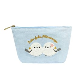 Amuse 704843 Fukufuku Shima Energy Sagara Embroidered Ship Pouch (Blue)