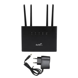 4G LTE Wireless Router 300Mbps 4 High Gain Antenna Mobile WiFi Hotspot Router with SIM Card Slot for Asia 100‑240V EU Plug