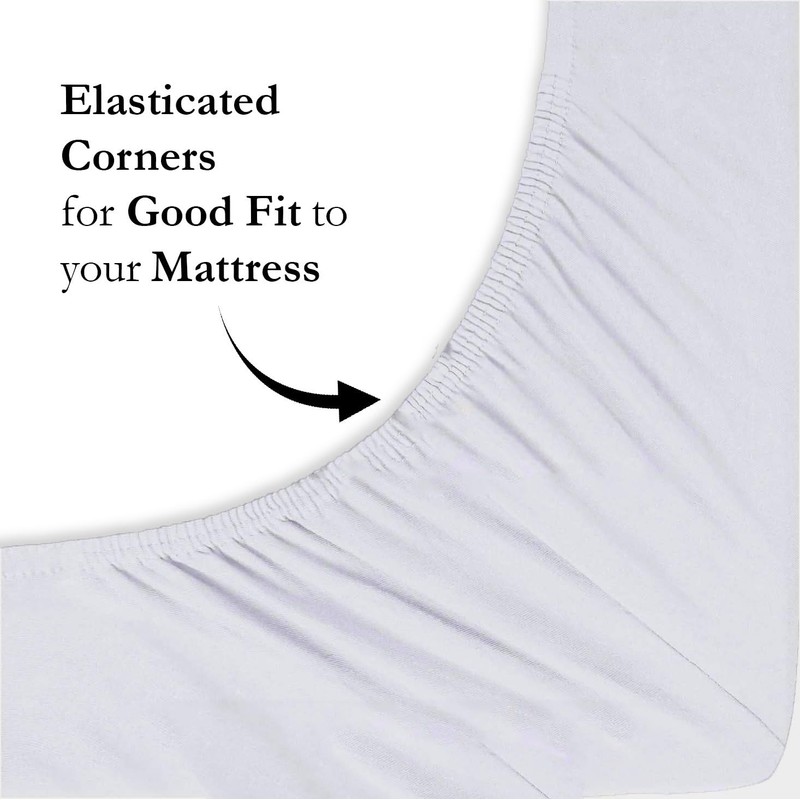 Mirha Fitted Sheet Single 2 Pack-100% Cotton Small Single Fitted