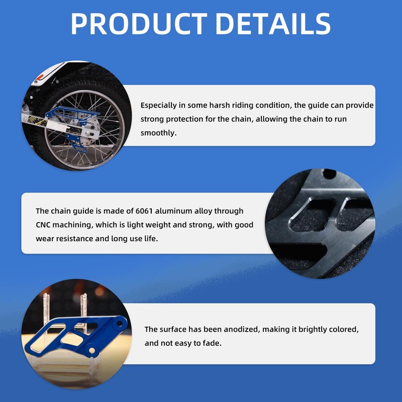 BAOUFF Chain Guide for Hawk 250,CNC Motorcycle Rear Chain Guard