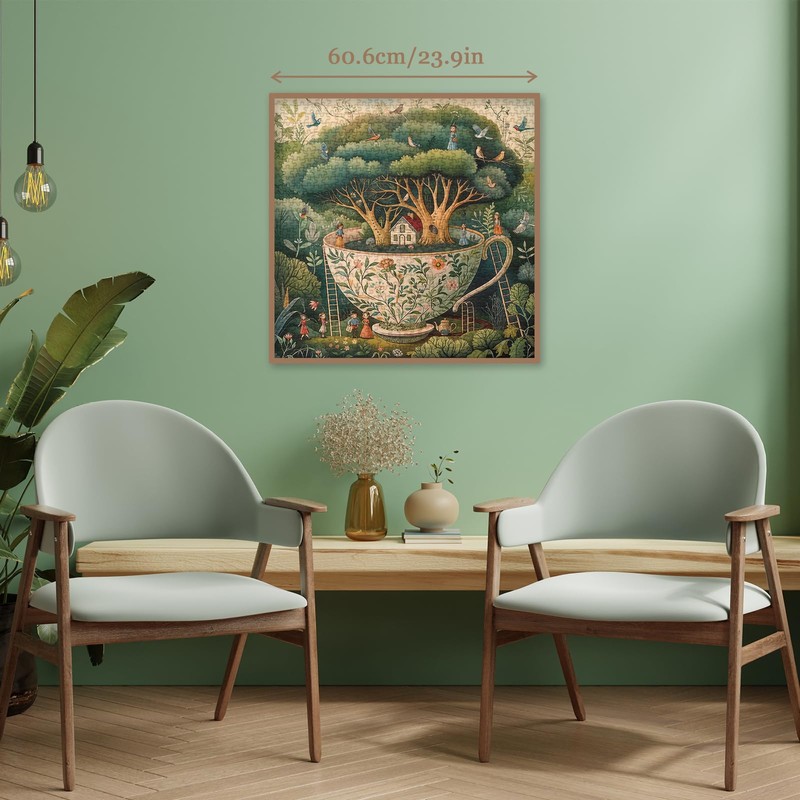 Beautiful Tea Cup Tree Puzzles for Adults 1000 Pieces, Magic