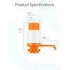 Brio Universal Manual Drinking Water Pump (Orange)