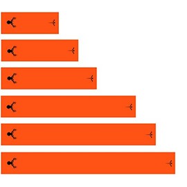 White Water Archery Solid Orange Fluorescent Neon Whitetail Deer Silhouette Arrow Wraps Choose Length Width (5, 1.12)