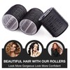 KHEERANA 10 Self Grip Black Hair Rollers Medium Curlers For