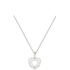 Einzelstück® Corazon Women's Necklace with Heart Pendant 925 Sterling Silver Jewellery Gift, Sterling Silver, No Gemstone