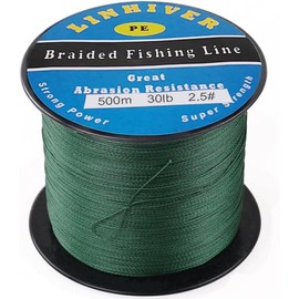Braided Fishing Line, 4 Strands Super Strong PE Fishing Line 10LB/ 20LB/ 30LB/40LB for Saltwater and Freshwater, Abrasion Resistant, High Sensitivity, Thin Diameter Superline - Darkgreen(547Yds, 40LB)