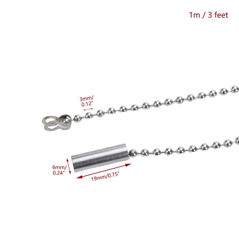 KUMGROT 4 PCS Ball Pull Chain Extension 3 Feet (1
