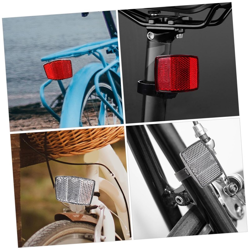 BESPORTBLE Practical Bike Reflective Supplies 4pcs Plastic Reflectors Tail Cycle