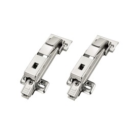 LOOTICH 110 Degree Clip-On Corner Stop and Inner Stop Soft Close Hydraulic Hinge with Integrated Damper Pot Hinge for Kitchen Cupboard Wardrobe Cabinet Door Furniture without Drilling Action Pack of 2