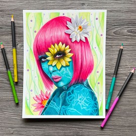 Creative Mark Cezanne Premium Colored Pencils Petunia 6 Pack - Highly-Pigmented Drawing Pencils - Coloring Pencils for Drawing, Blending, Coloring, and More