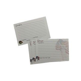 Lady America Recipe Cards, 4 x 6 inches, Double-Sided, Patriotic Design, Premium Stock, Pack Options 10/25/40 (Pack of 40)