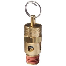 Control Devices ST25-1A250 ST Series Brass Soft Seat ASME Safety Valve, 250 psi Set Pressure, 1/4 Male NPT