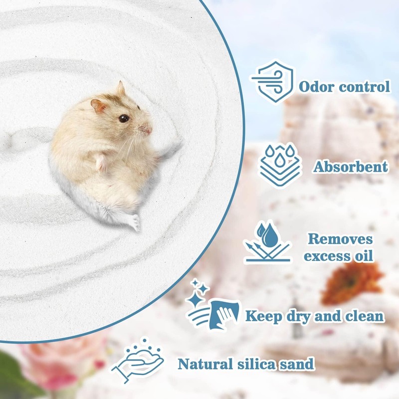 Sukh 14 OZ Hamster Sand Bath - Whit Fine Sand