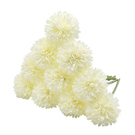 10 piezas de plantas artificiales de flores falsas de seda, bola de crisantemo de hortensias, arreglos de ramos de boda, decoración del hogar, cocina, jardín, fiesta, mesa, centro