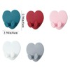 Leadigol 5 Pack Heart Shaped Decorative Wall Hooks, Self Adhesive