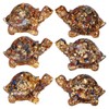 mookaitedecor Resin Crystal Turtle Statue Tortoise Statue Carved Animal for