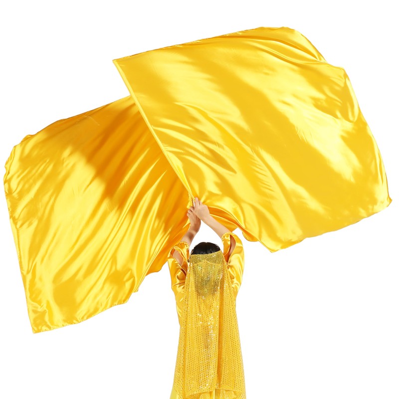 Wuchieal 51'' * 45'' rectangle Worship Flags, silk like Prophetic