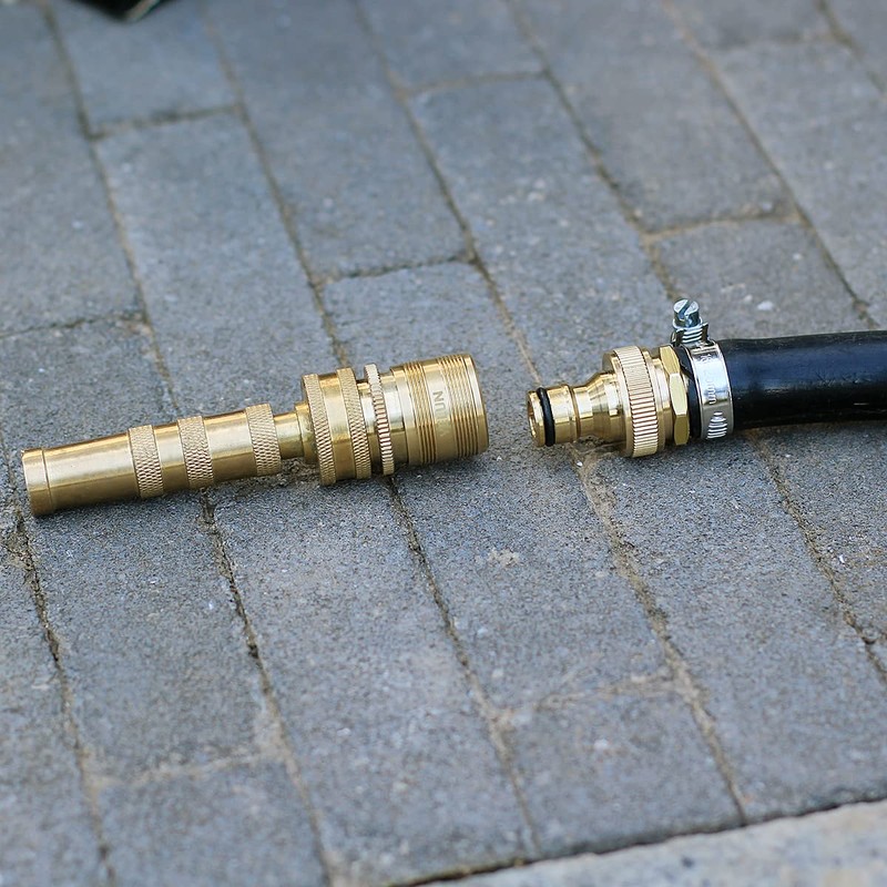 YELUN Garden Hose Quick Connect Solid Brass 3/4" GHT External