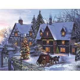 Springbok's 350 Piece Jigsaw Puzzle Home for Christmas - Made in USA