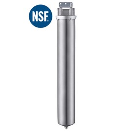 Amwater NSF/ANSI 42 Certification Stainless Steel Filter Housing for 10"/ 20" Filter Cartridge, 3/4" NPT Water Filter Housing for Whole House Water Purification of Stainless Steel 304 (20" C Housing)