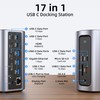 Fairikabe USB C Docking Station, 17 in 1 Triple Display,