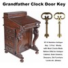 KY-8 (D-1902) Roll Top Desk Antique Brass Plated Hollow Lock