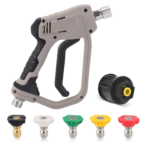 4000 PSI Pressure Washer Gun, Yuirshion 5 Nozzles Quick Connect