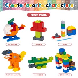 Lekebaby 500 Pieces Classic Building Blocks Creative Bulk Building Bricks Sets, Compatible with All Major Brands, Educational Toy for Boys Girls 6 Years Old and Up