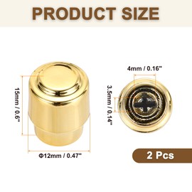 sourcing map 2Pcs ST Guitar 3/5 Way Pickup Barrel Switch Tip Cross Hole ID 0.16 x 0.14" Plastic Toggle Switch Knobs Cap for Electric Guitar Replacement Parts, Chrome Gold