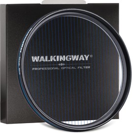 Walking Way 72MM Variable Blue Streak Filter - Rotatable Anamorphic Flare-Like Effect Camera Lens Filter - Horizontal Light Flare Effect Filter for Film and Video Maker