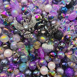 Acrylic Beads Mix(16mm)-Beading making-Bead Assortmens-DIY:_Purple Gothic_650ml