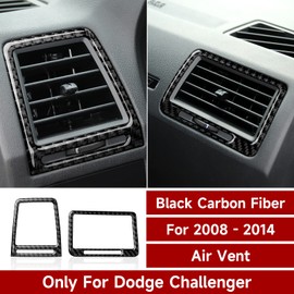 BRMYL Car AC Outlet Vent Cover Trim Decals for Dodge Challenger 2008 2009 2010 2011 2012 2013 2014 Accessories Carbon Fiber Interior Stickers