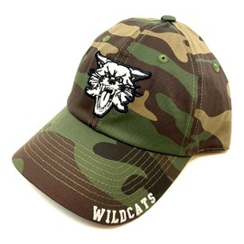 Solid Woodland Camo Kentucky Wildcats Mascot Logo Camouflage Curved Bill Adjustable Hat
