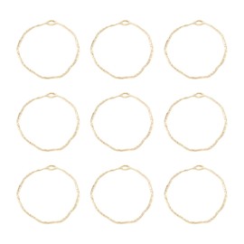 FASHEWELRY - 100 colgantes de aleación con bisel de espalda abierta, oro claro, huecos, geométricos, para pendientes, collares, joyería, Resina, No es una piedra preciosa