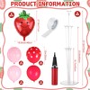 VioraWhite 8 Sets Strawberry Party Table Centerpieces Balloons Decorations
