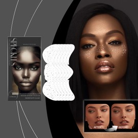 Silvery Glitter Freckles Face Tattoo, 6pcs Freckle Tattoo, Face Freckles, Face Waterproof Glitter Speckles Patches, Used for Professional Makeup, Party Gathering (Silvery)