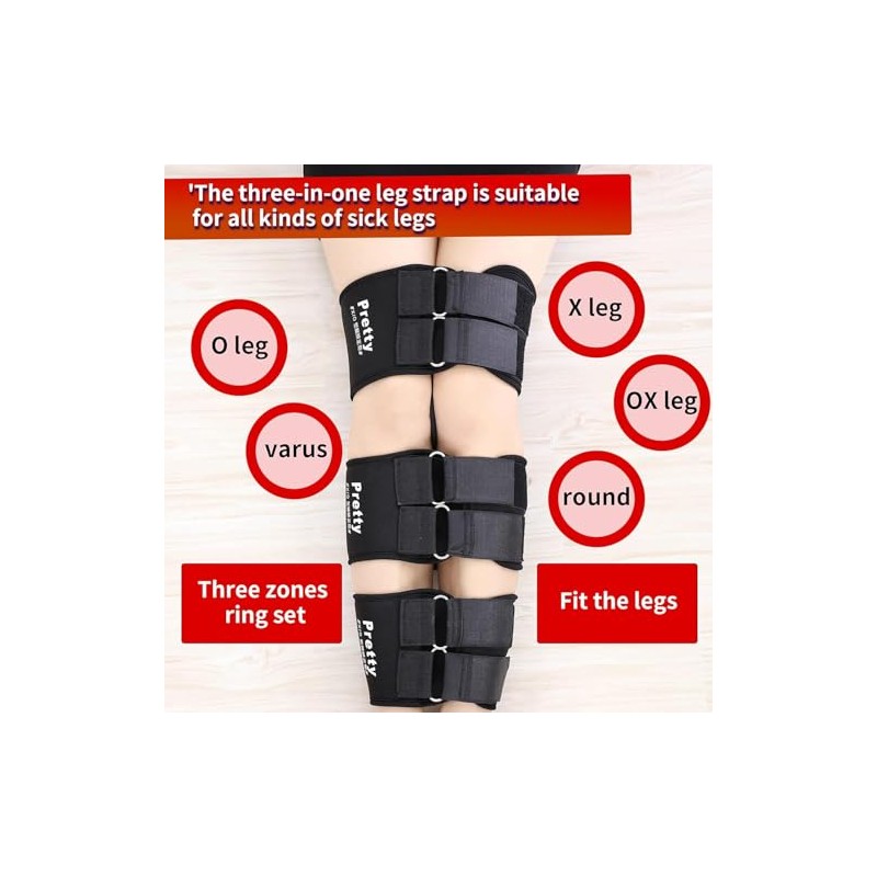 Leg Positioning Corrector Strap, Leg Correction Belt, Set of 3